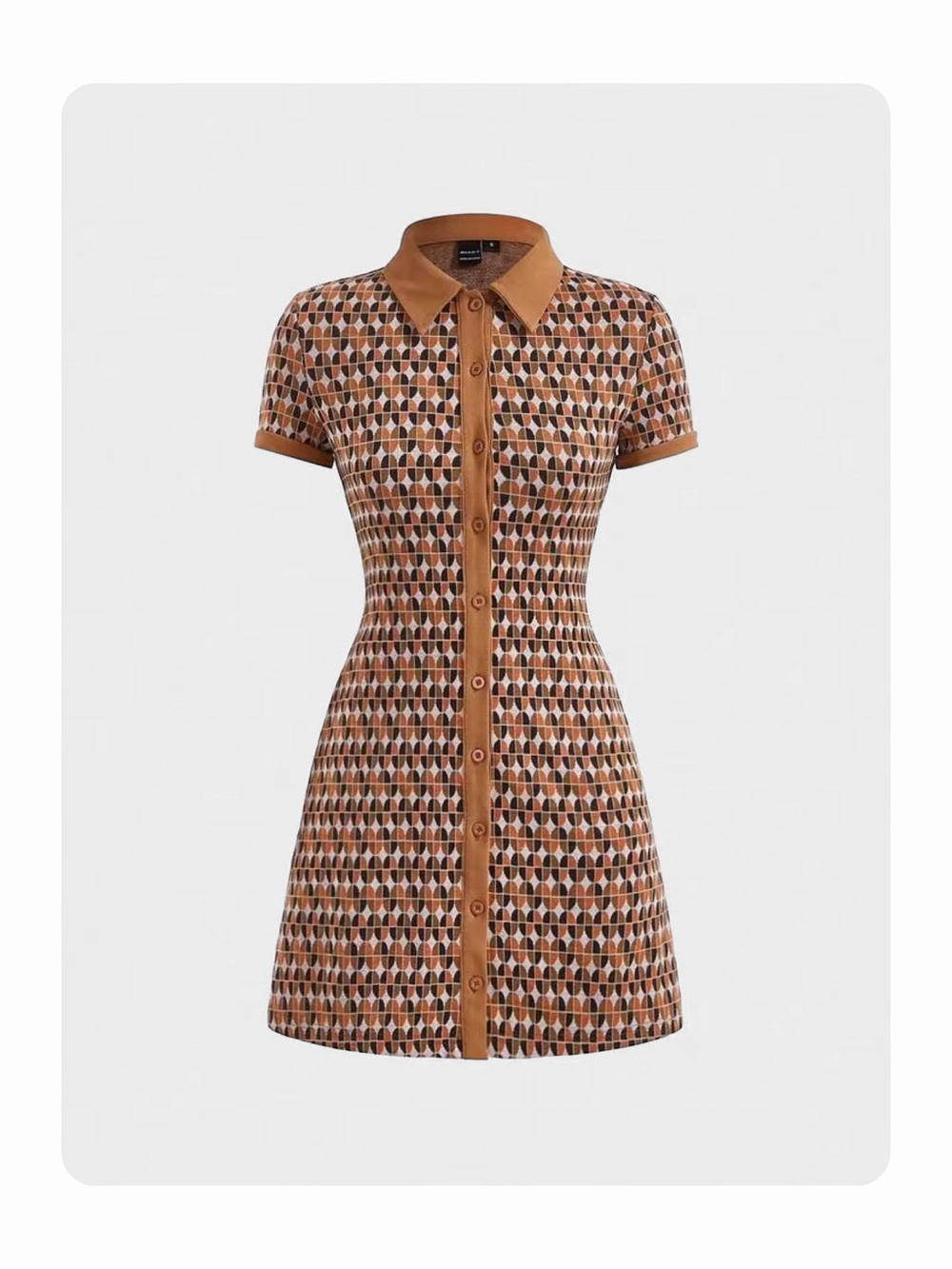 ★ Elevated Basic Seasonal Staple Collared Button Up Unlined Fall Mini Dress M ★